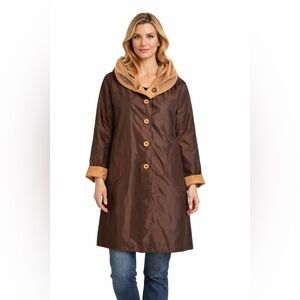 UBU Women's 39" Iridescent Reversible Parisian Raincoat  L